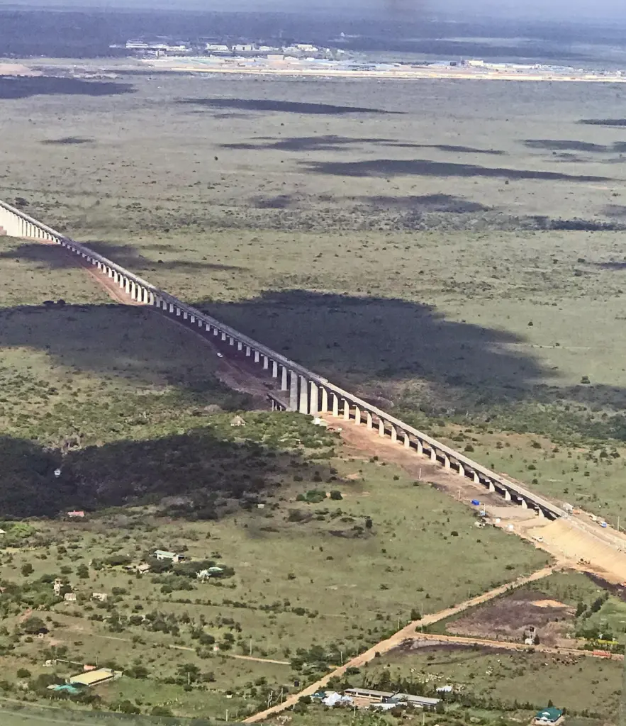 The Kenyan government borrowed heavily from China, to fund a standard gauge rail. Credit: Mfwicky, CC4.0