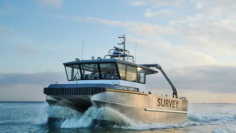 The Scanwell shallow draft survey vessel can be used for a wide variety of applications including port maintenance Photo: Chartwell Marine