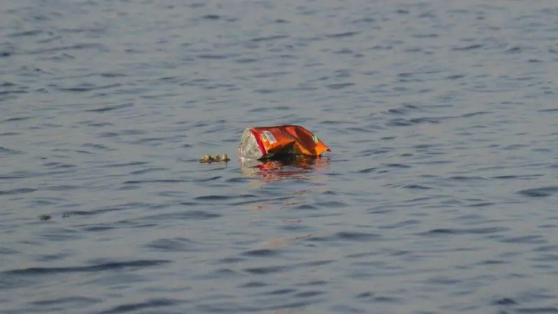 plastic in river