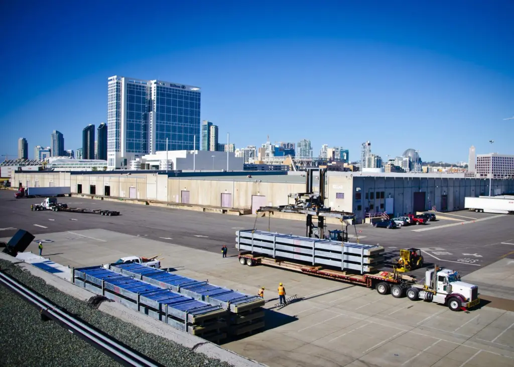 San Diego’s Microgrid project is contributing to the green redevelopment of the Tenth Avenue Marine Terminal (TAMT) Photo: Port of San Diego