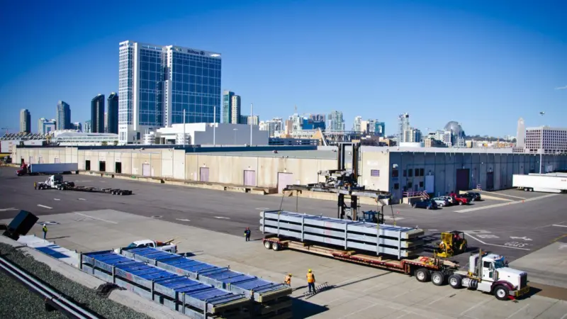 San Diego’s Microgrid project is contributing to the green redevelopment of the Tenth Avenue Marine Terminal (TAMT) Photo: Port of San Diego