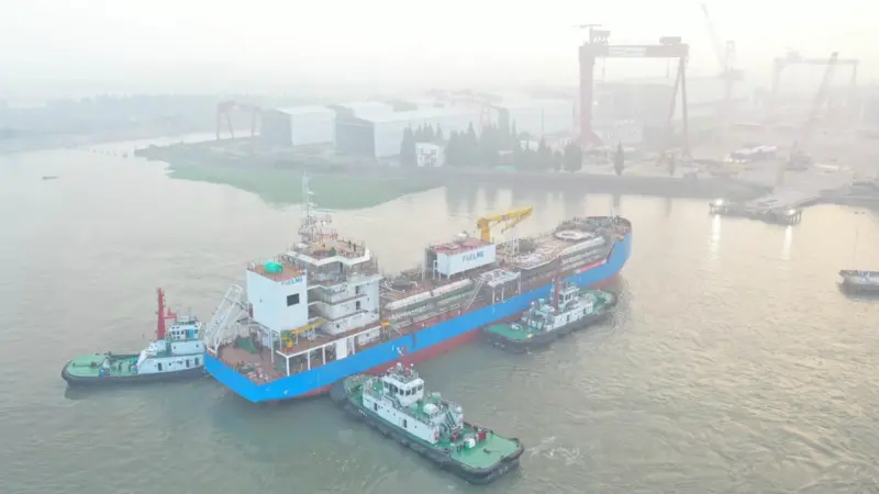 The LNG bunkering vessel will enable FueLNG to provide regular ship-to-ship LNG bunkering services Photo: FueLNG