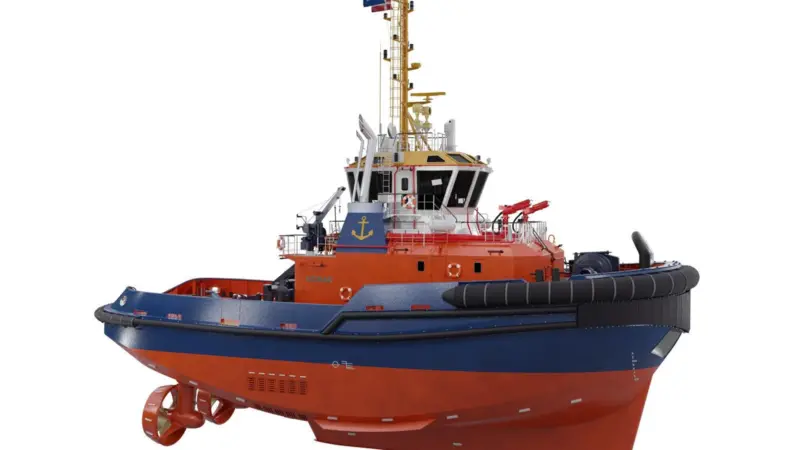 The new tugboat will ensure higher efficiency when it goes into operation at the Port of Aarhus Photo: Schottel