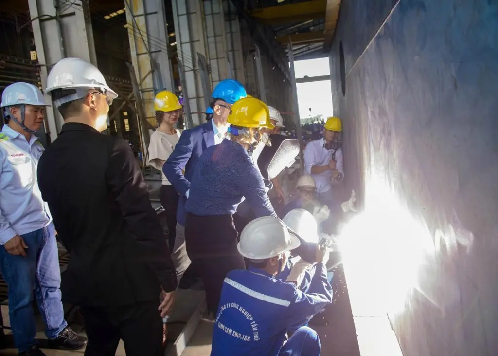 The keel has been laid for a game changing electric tug Photo: Damen