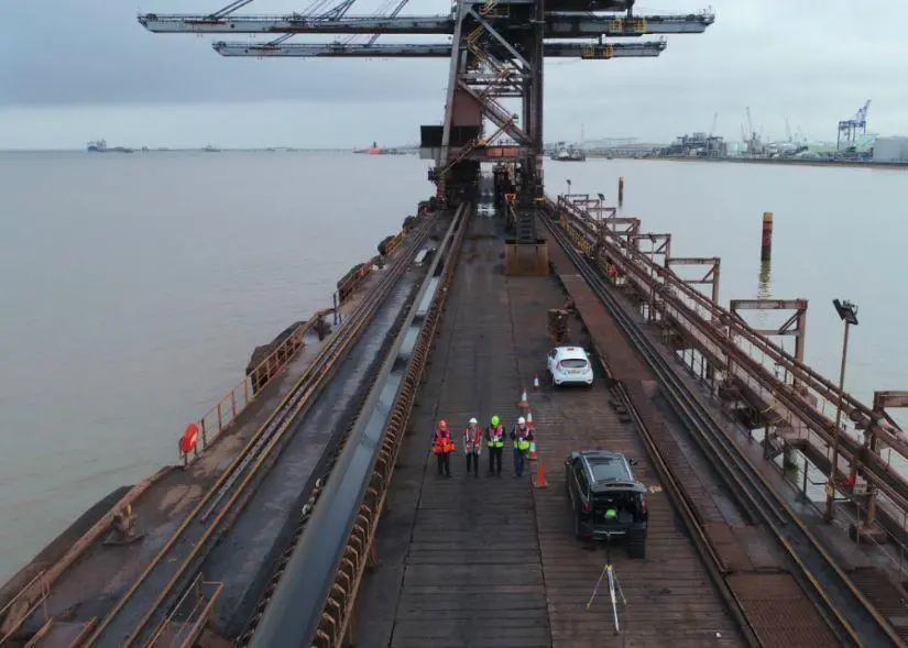 ABP and Aerodyne colleagues on jetty at Port of Immingham