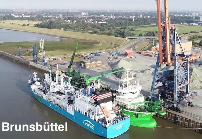 The ‘Engie Zeebrugge’ delivers LNG to the ‘Scheldt River’ in Brunsbüttel Photo: LNG