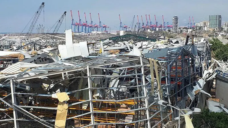 Port of Beirut after the explosions
