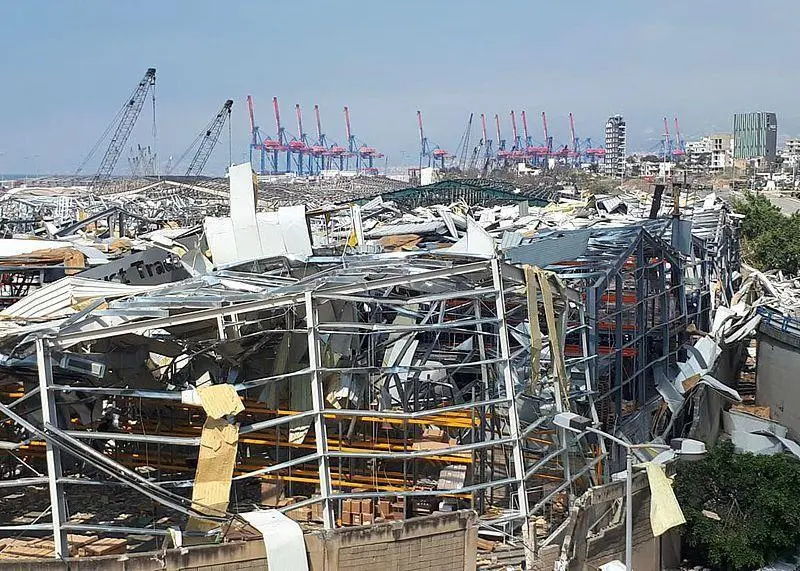 Port of Beirut after the explosions