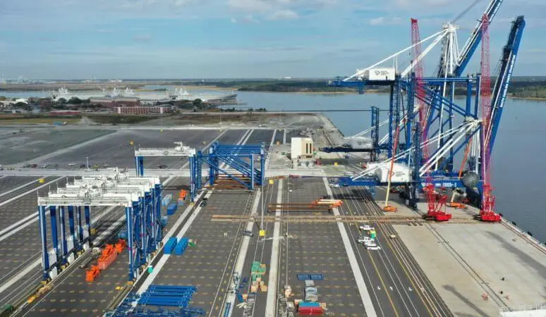 Construction progresses at the Leatherman Terminal ahead of its March opening Photo:SCPA/Walter Lagarenne