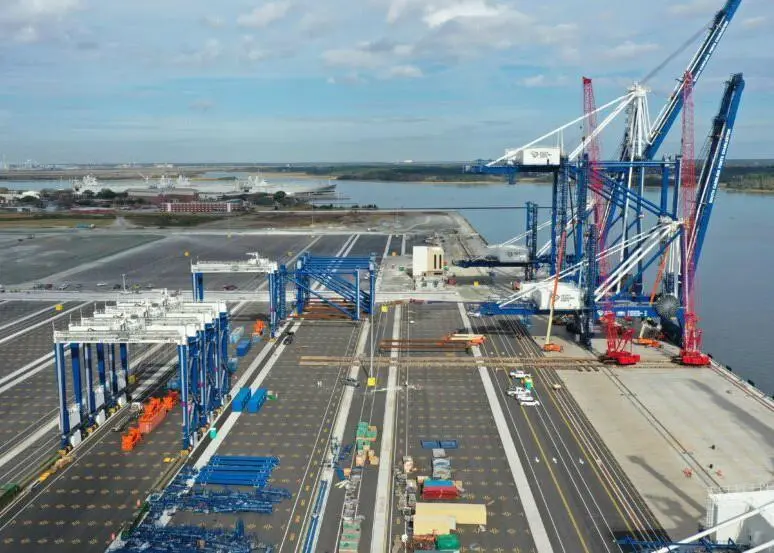 Construction progresses at the Leatherman Terminal ahead of its March opening Photo:SCPA/Walter Lagarenne