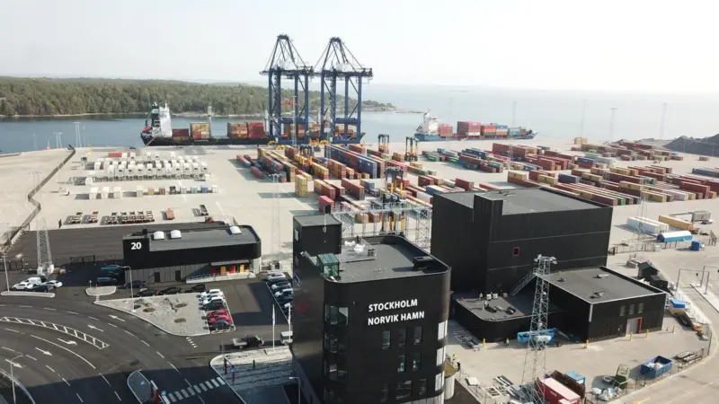 Stockholm Norvik Port has been built to be a model for safe, efficient and eco-friendly operations Photo: Stockholms Hamnar/Flickr
