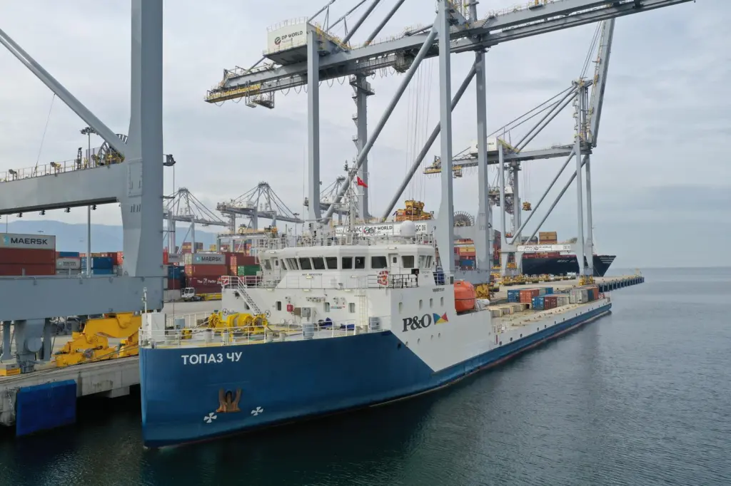 The P&O Maritime Logistics MCV arriving at DP World Yarimca Photo: P&O Maritime Logistics