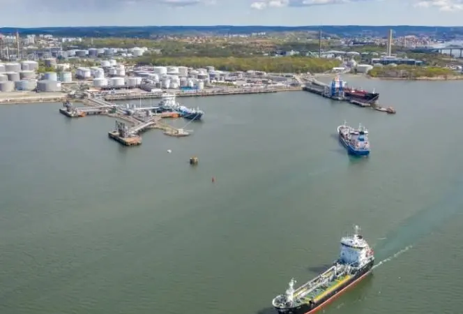 Tankers at the Port of Gothenburg