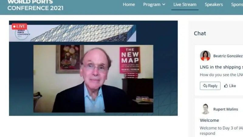 Ports need to embrace a new energy roadmap going forward, Mr Yergin said