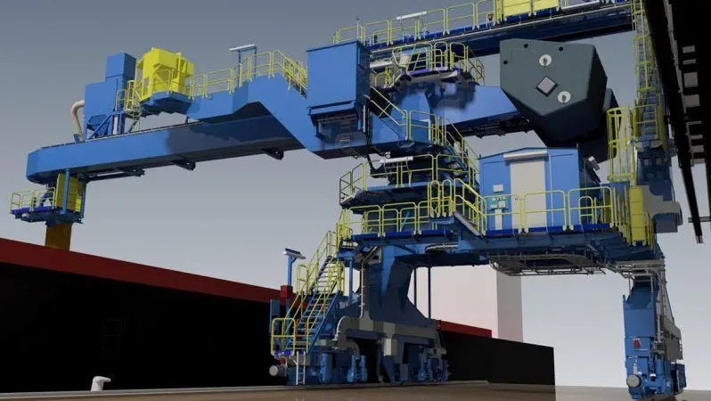 Siwertell screw-type ship loader