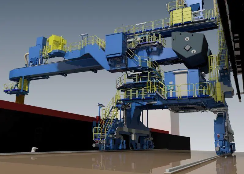 Siwertell screw-type ship loader
