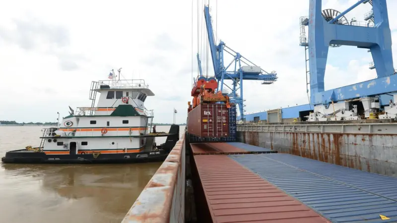 container-on-barge operations