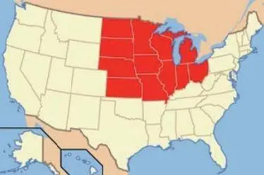Figure 1: US midwest states