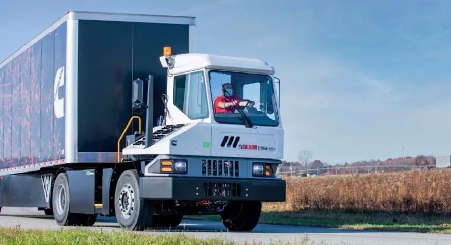 The Cummins PowerDrive 8000 terminal tractor EV powertrain system will go into production in 2023 – tests have been conducted with Kalmar