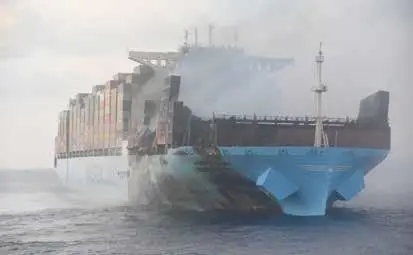 A serious incident - the Maersk Honam caught fire on 6 March 2018 while sailing in the Arabian Sea