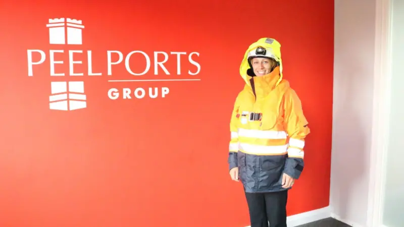 Peel Ports pilot jacket - Nicole Read