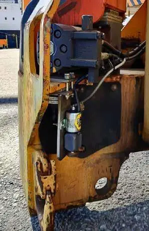 Conex Bird typical sensor unit – the system can be retrofitted to existing spreaders or incorporated into new units
