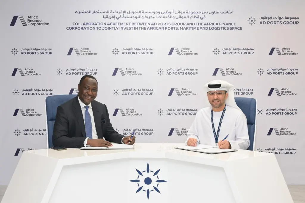 Capt. Mohamed Juma Al Shamisi, managing director and group CEO, AD Ports Group and Samaila Zubairu, president & CEO of AFC Photo: AD Ports Group/AFC