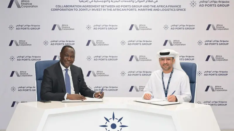 Capt. Mohamed Juma Al Shamisi, managing director and group CEO, AD Ports Group and Samaila Zubairu, president & CEO of AFC Photo: AD Ports Group/AFC