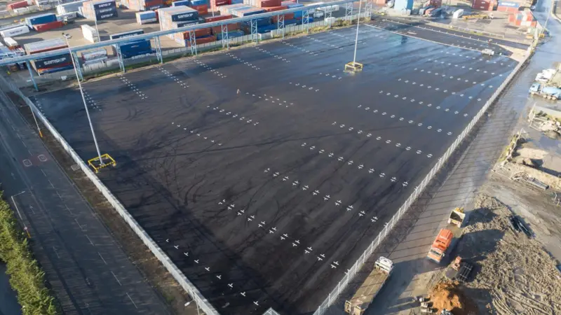 The completed extension at ABP's Port of Hull Container Terminal