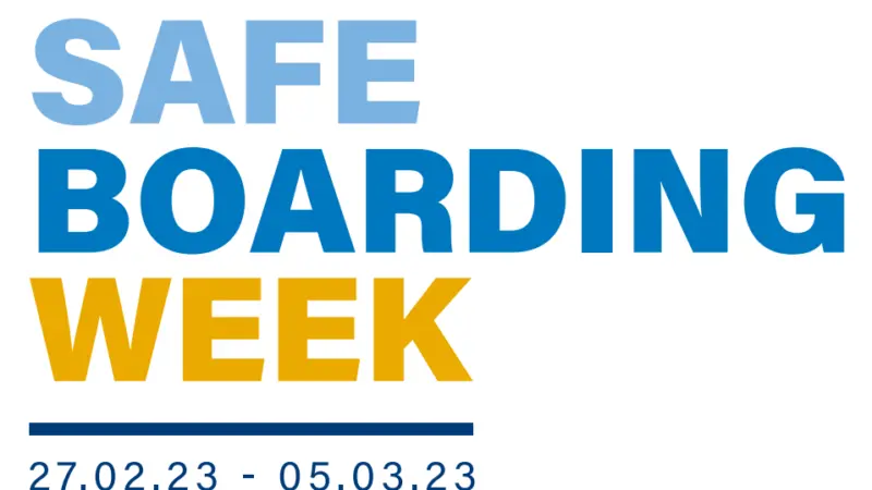 PLA safe boarding week campaign logo