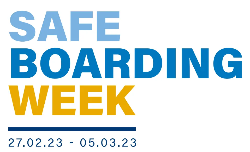 PLA safe boarding week campaign logo