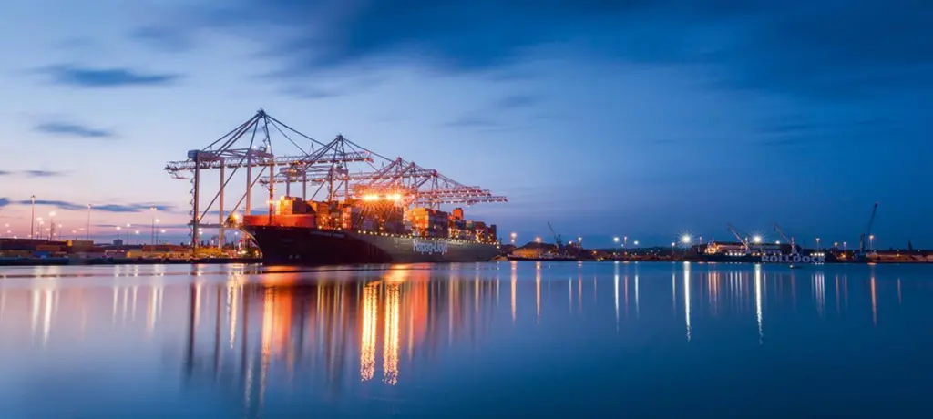 Hapag-Lloyd container at port