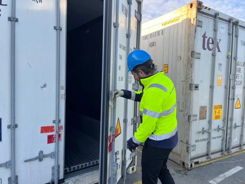 Reefer container at APMT Gothenburg