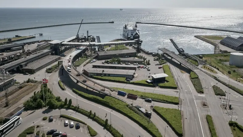 Rødby ferry terminal in Denmark