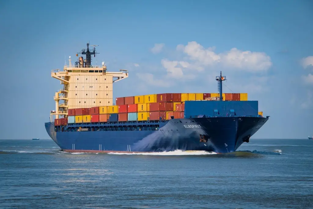 A generic container ship