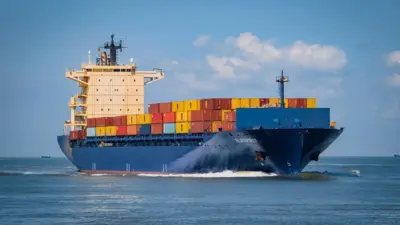 A generic container ship