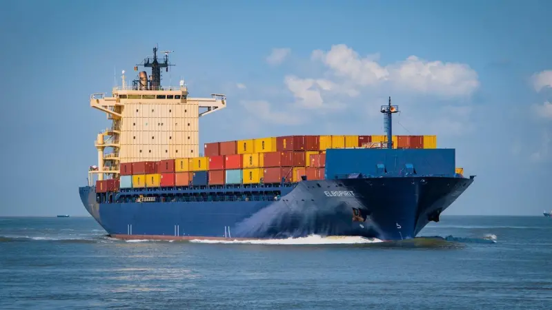 A generic container ship