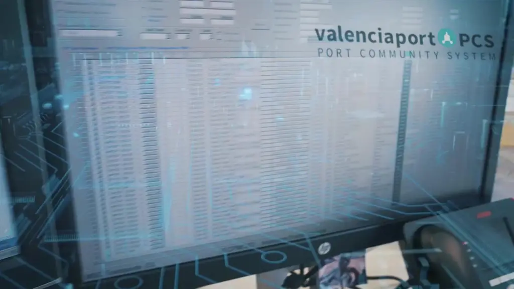 Port management system displayed on screen