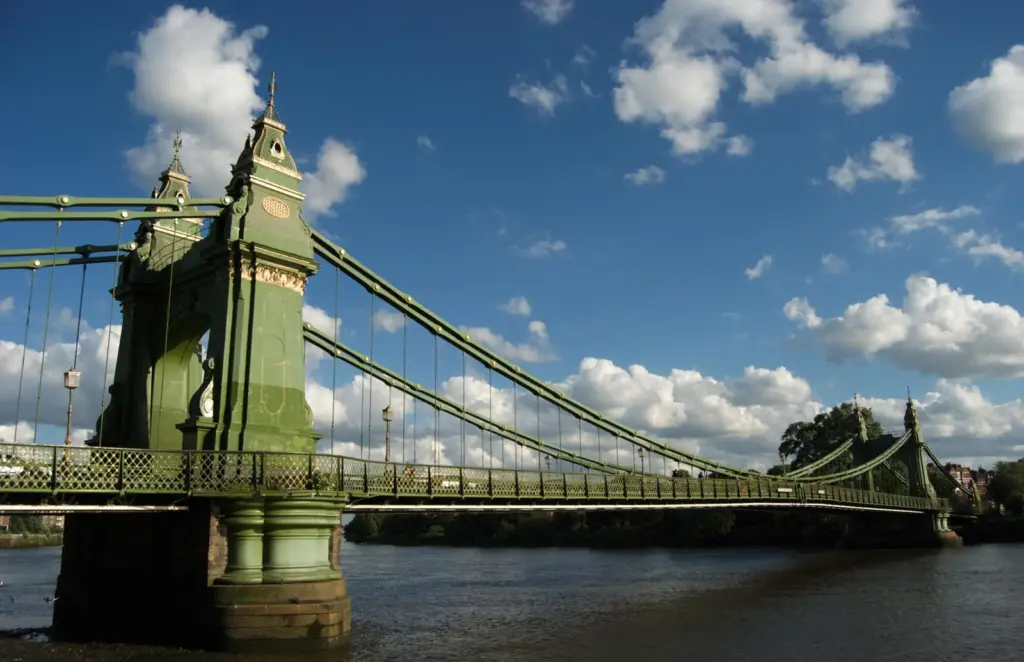 Hammersmith Bridge on the River Thames in London