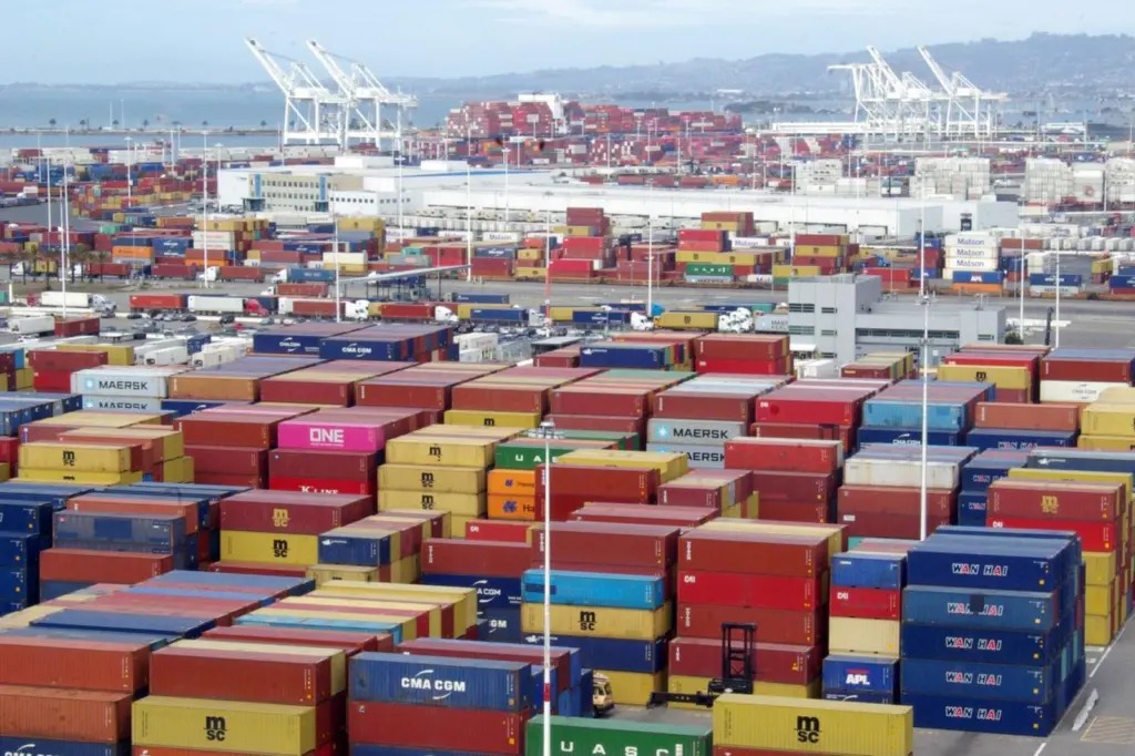 Boxes at the Port of Oakland