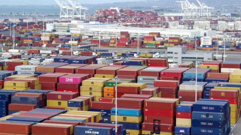 Boxes at the Port of Oakland