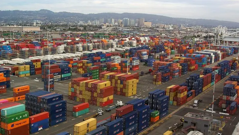Containers at the Port of Oakland