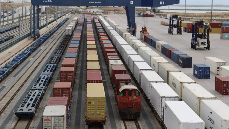 Freight trains at BEST terminal