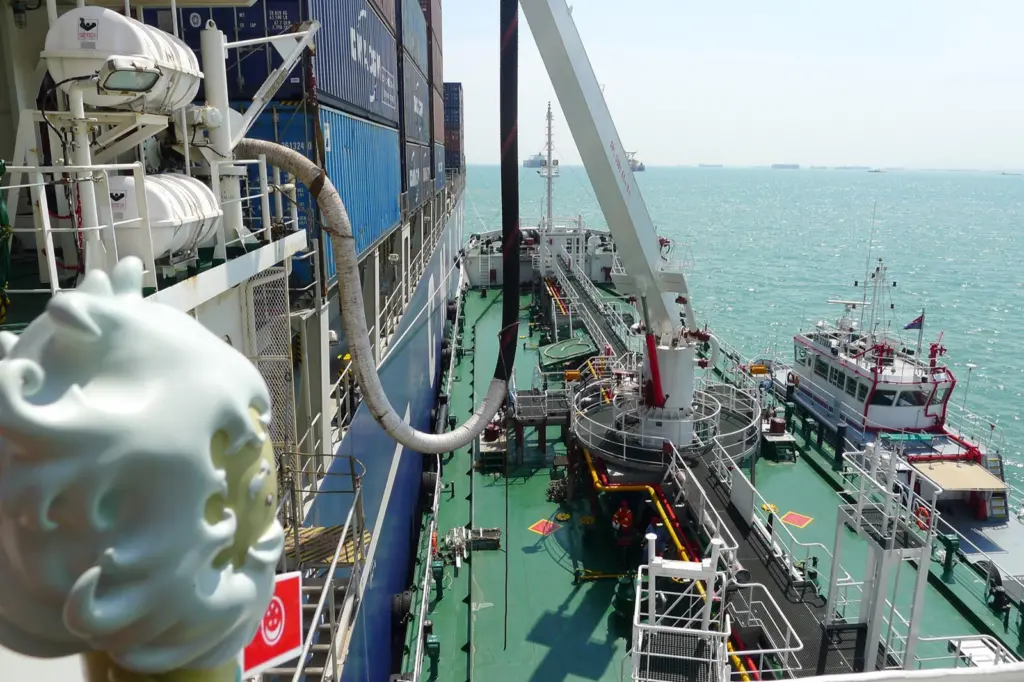 Bunkering operations at the Port of Singapore