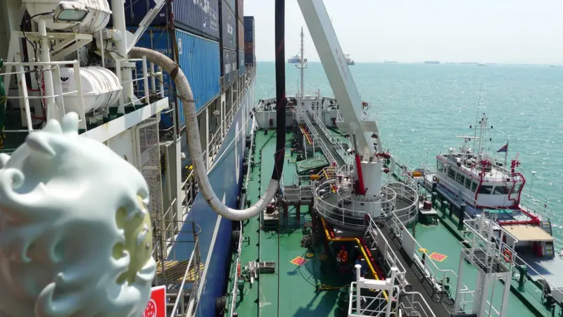 Bunkering operations at the Port of Singapore