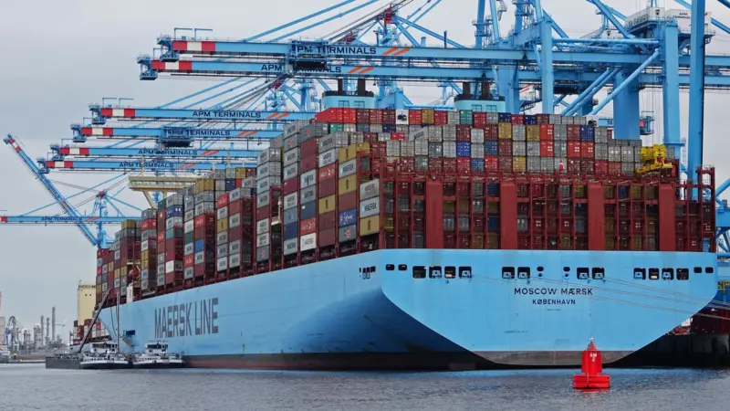 Maersk Line ship at port