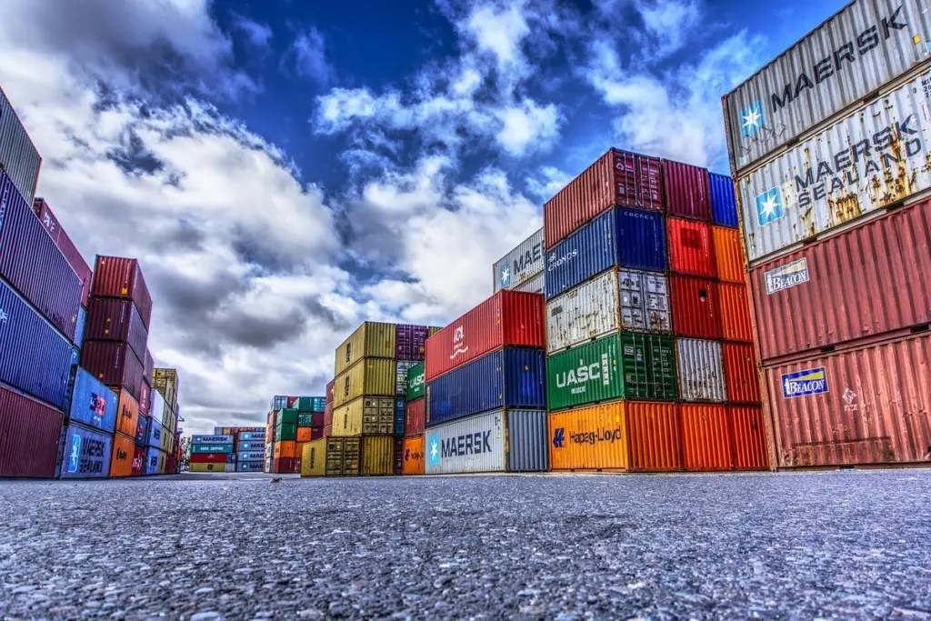Containers in the yard