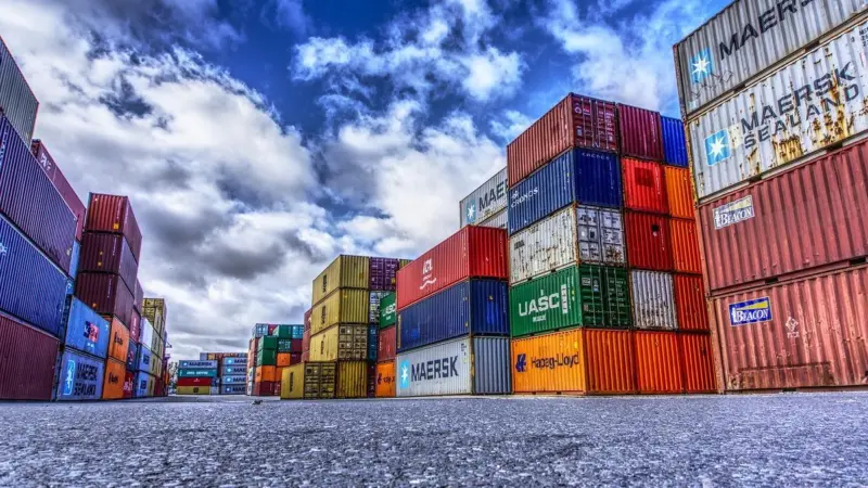 Containers in the yard