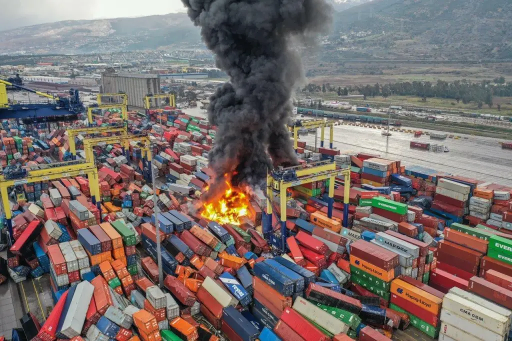 Damage at Iskenderun Port, February 2023