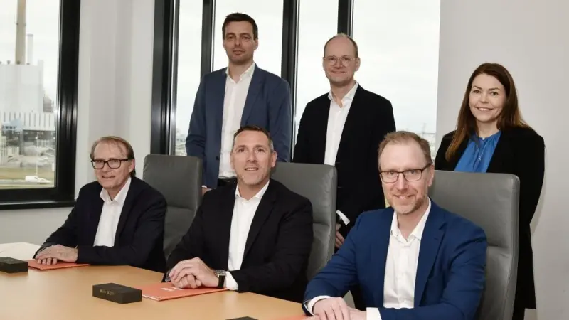 The signing ceremony for APMT's largest crane order in Europe